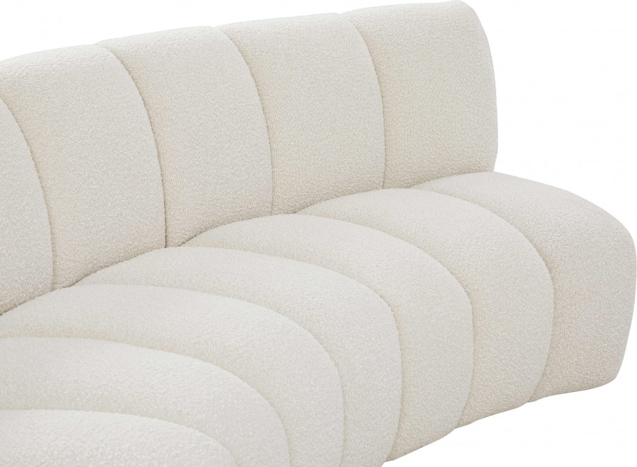 Infinity Cream Boucle Fabric 10-Piece Sectional from Meridian - Luna Furniture