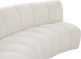 Infinity Cream Boucle Fabric 10-Piece Sectional from Meridian - Luna Furniture