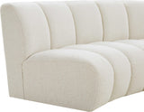 Infinity Cream Boucle Fabric 4-Piece Sectional from Meridian - Luna Furniture