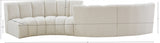 Infinity Cream Boucle Fabric 4-Piece Sectional from Meridian - Luna Furniture