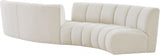 Infinity Cream Boucle Fabric 4-Piece Sectional from Meridian - Luna Furniture