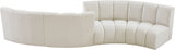 Infinity Cream Boucle Fabric 4-Piece Sectional from Meridian - Luna Furniture