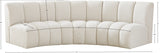 Infinity Cream Boucle Fabric Sofa from Meridian - Luna Furniture