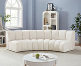 Infinity Cream Boucle Fabric Sofa from Meridian - Luna Furniture