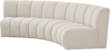 Infinity Cream Boucle Fabric Sofa from Meridian - Luna Furniture