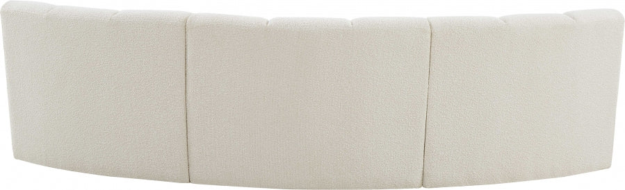 Infinity Cream Boucle Fabric Sofa from Meridian - Luna Furniture