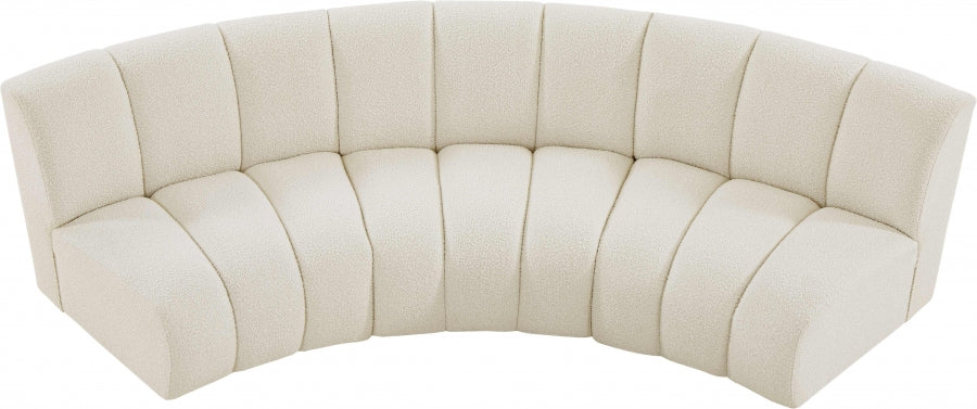 Infinity Cream Boucle Fabric Sofa from Meridian - Luna Furniture