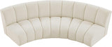 Infinity Cream Boucle Fabric Sofa from Meridian - Luna Furniture