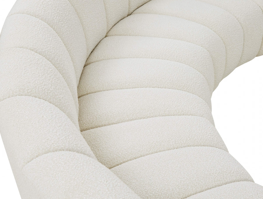 Infinity Cream Boucle Fabric Sofa from Meridian - Luna Furniture