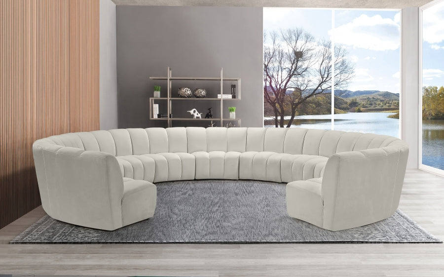 Infinity Cream Modular 11-Piece Sectional from Meridian - Luna Furniture