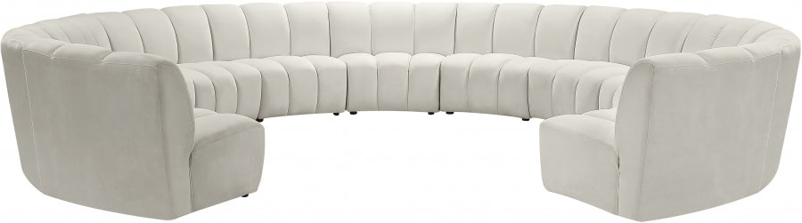 Infinity Cream Modular 11-Piece Sectional from Meridian - Luna Furniture