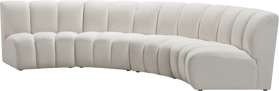 Infinity Cream Modular 4-Piece Sectional from Meridian - Luna Furniture