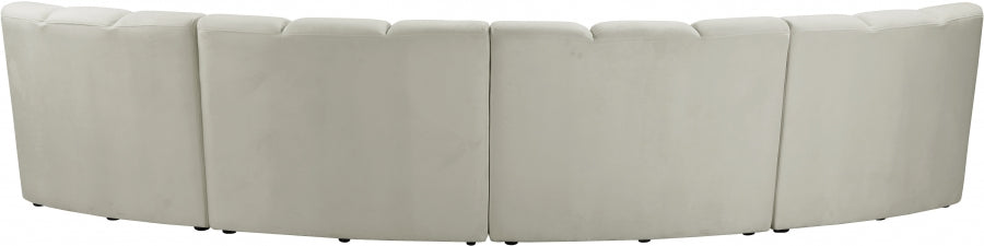 Infinity Cream Modular 4-Piece Sectional from Meridian - Luna Furniture