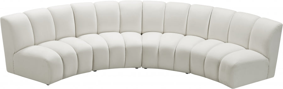 Infinity Cream Modular 4-Piece Sectional from Meridian - Luna Furniture