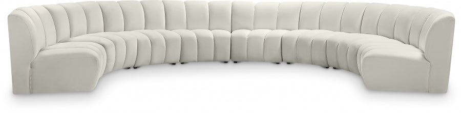 Infinity Cream Modular 8-Piece Sectional from Meridian - Luna Furniture