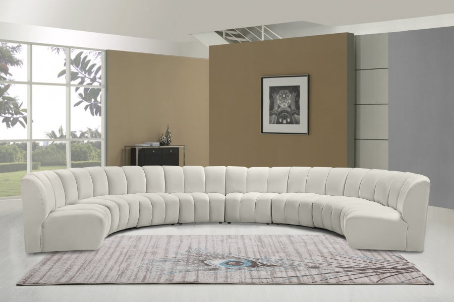 Infinity Cream Modular 8-Piece Sectional from Meridian - Luna Furniture