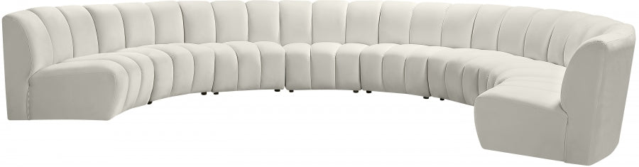 Infinity Cream Modular 8-Piece Sectional from Meridian - Luna Furniture