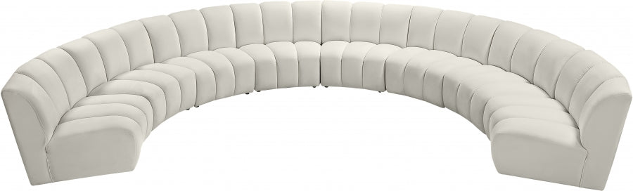 Infinity Cream Modular 8-Piece Sectional from Meridian - Luna Furniture