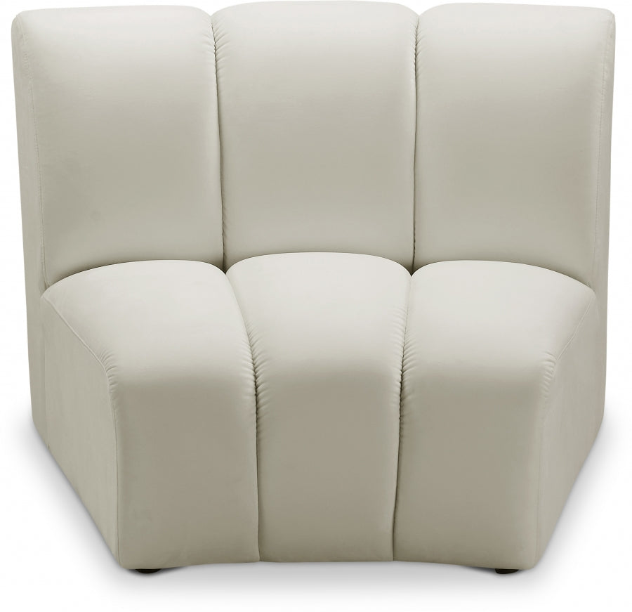 Infinity Cream Modular Chair from Meridian - Luna Furniture