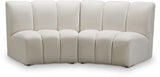 Infinity Cream Modular Loveseat from Meridian - Luna Furniture