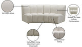 Infinity Cream Modular Loveseat from Meridian - Luna Furniture