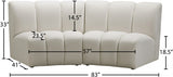 Infinity Cream Modular Loveseat from Meridian - Luna Furniture