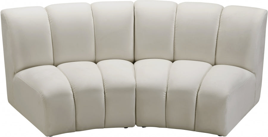 Infinity Cream Modular Loveseat from Meridian - Luna Furniture