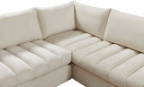 Jacob Cream Velvet Modular Sectional from Meridian - Luna Furniture