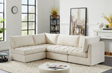 Jacob Cream Velvet Modular Sectional from Meridian - Luna Furniture