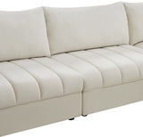 Jacob Cream Velvet Modular Sectional from Meridian - Luna Furniture