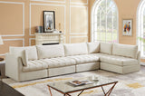 Jacob Cream Velvet Modular Sectional from Meridian - Luna Furniture