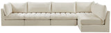 Jacob Cream Velvet Modular Sectional from Meridian - Luna Furniture