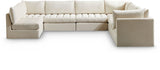 Jacob Cream Velvet Modular Sectional from Meridian - Luna Furniture