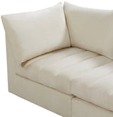 Jacob Cream Velvet Modular Sectional from Meridian - Luna Furniture