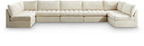 Jacob Cream Velvet Modular Sectional from Meridian - Luna Furniture