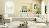 Jacob Cream Velvet Modular Sectional from Meridian - Luna Furniture