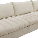 Jacob Cream Velvet Modular Sectional from Meridian - Luna Furniture