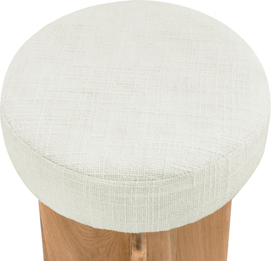 Jasper Cream Boucle Fabric Counter Stool from Meridian - Luna Furniture