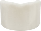 Cream Kali Faux Shearling Teddy Fabric Chair from Meridian - Luna Furniture