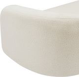 Cream Kali Faux Shearling Teddy Fabric Sofa from Meridian - Luna Furniture