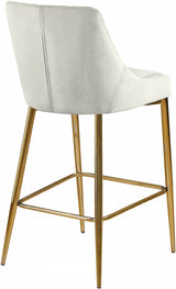 Karina Cream Velvet Counter Stool, Set of 2 from Meridian - Luna Furniture