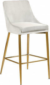 Karina Cream Velvet Counter Stool, Set of 2 from Meridian - Luna Furniture