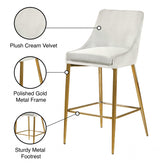 Karina Cream Velvet Counter Stool, Set of 2 from Meridian - Luna Furniture