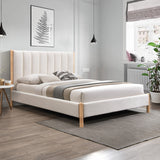 Cream Kona Fabric King Bed from Meridian - Luna Furniture