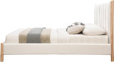 Cream Kona Fabric King Bed from Meridian - Luna Furniture