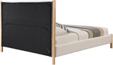 Cream Kona Fabric King Bed from Meridian - Luna Furniture