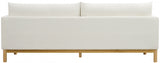 Cream Langham Linen Textured Fabric Sofa from Meridian - Luna Furniture