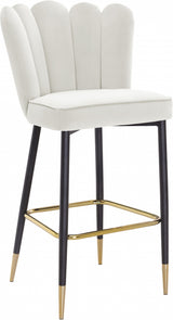 Lily Cream Bar Stool, Set of 2 from Meridian - Luna Furniture