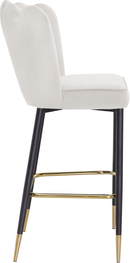 Lily Cream Bar Stool, Set of 2 from Meridian - Luna Furniture