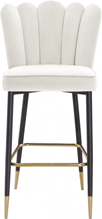 Lily Cream Bar Stool, Set of 2 from Meridian - Luna Furniture